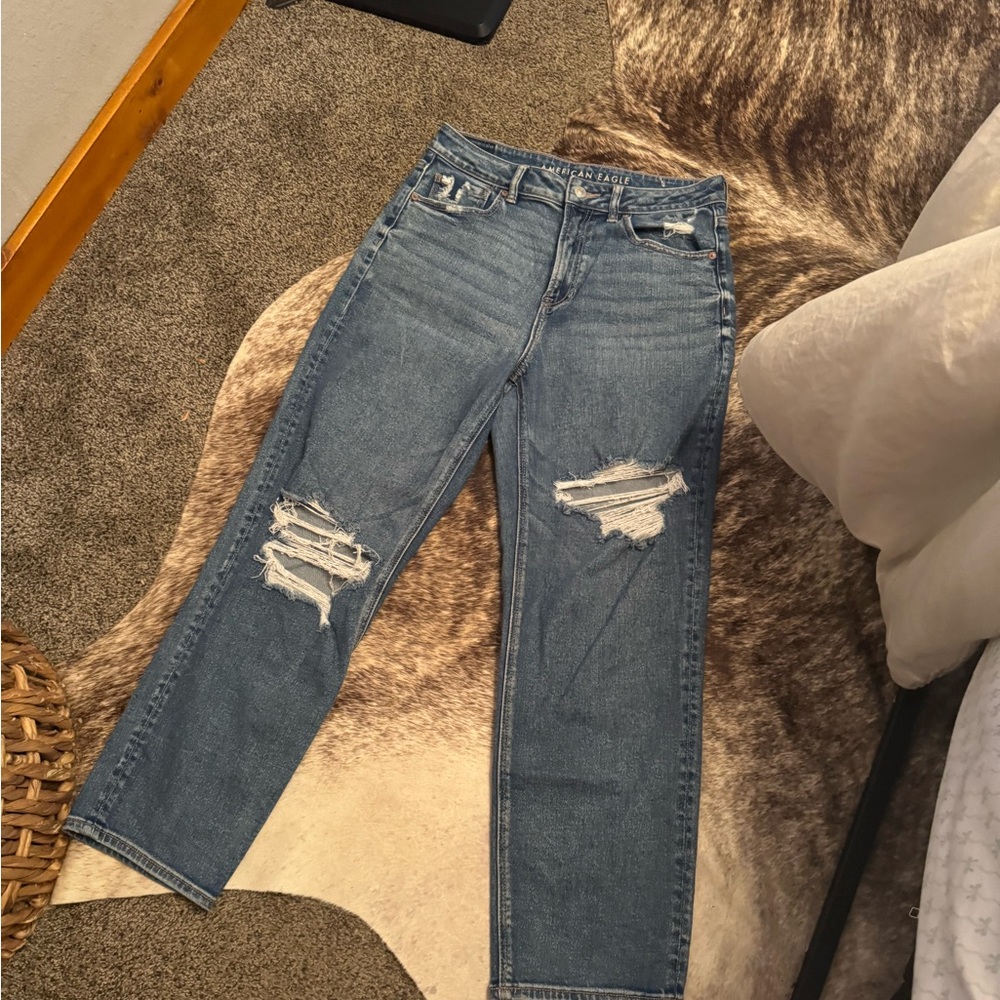 American Eagle Ripped Boyfriend Jeans